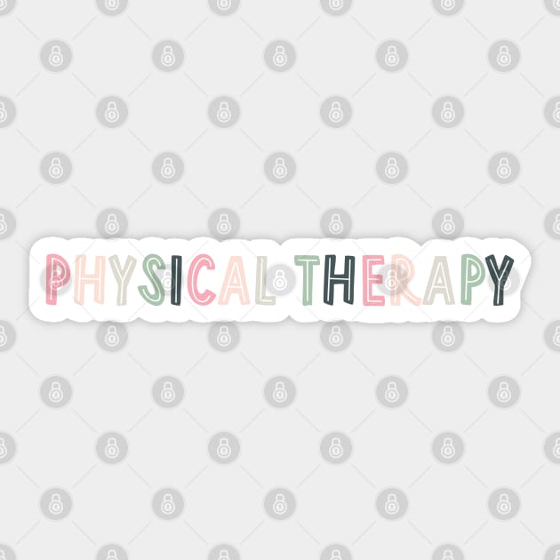 physical therapy - pink/green Sticker by cartershart